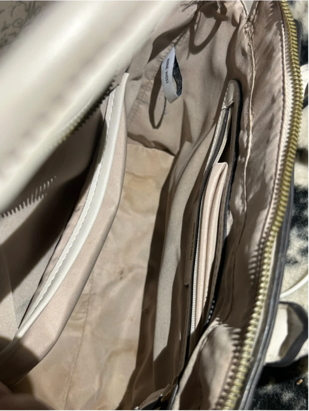 Women's Nine West Satchel Bag One Size White Gold